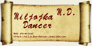 Miljojka Dancer vizit kartica
